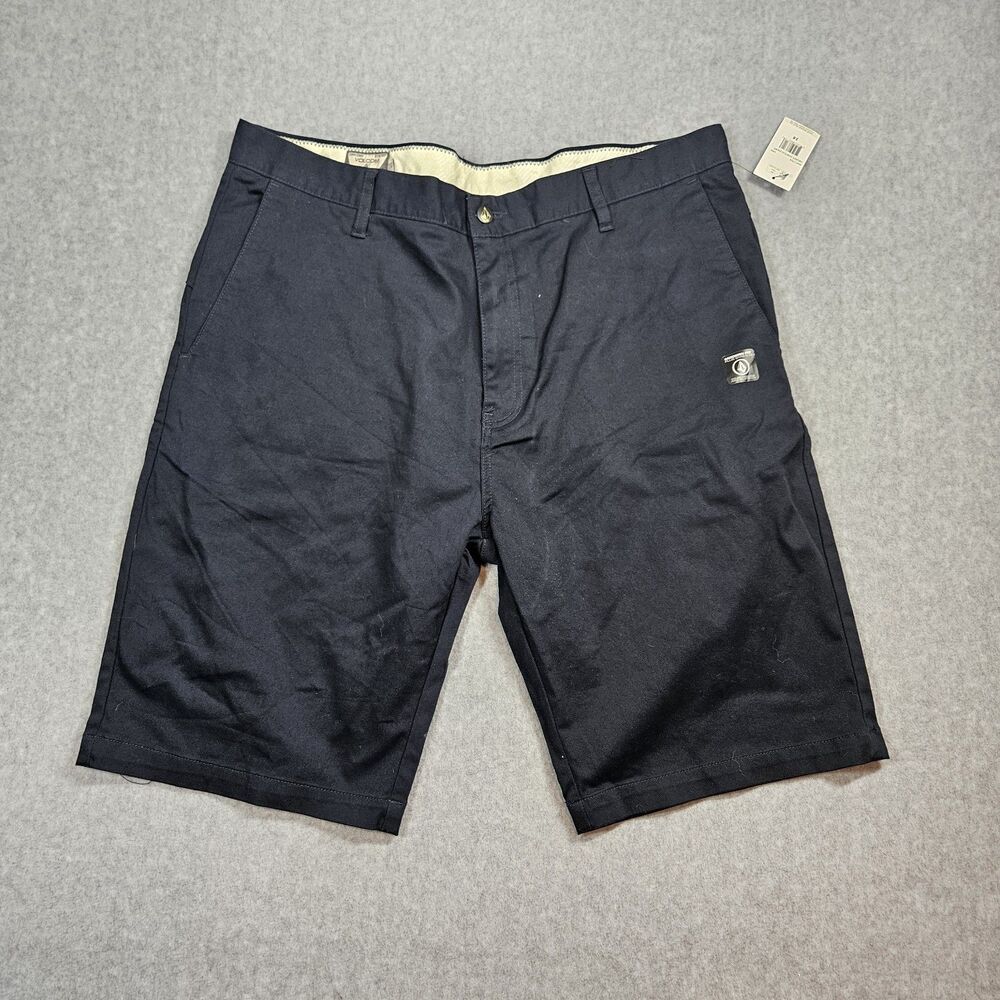Volcom Vmonty Stretch 22 Shorts Mens Size 38 Dark Navy Blue Stretch Golf